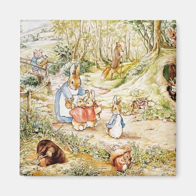 Imã Vizinhança de Peter Rabbit por Beatrix Potter (Frente)