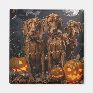 Imã Vizsla Halloween Spooky
