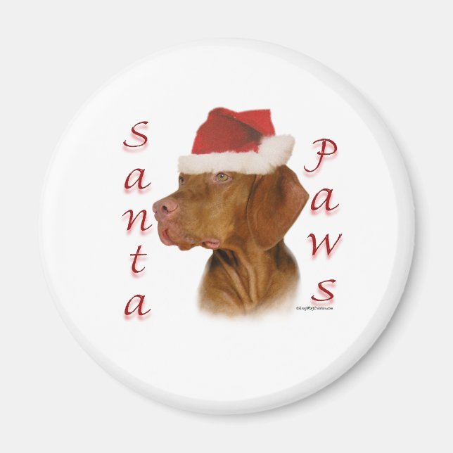 Imã Vizsla Papais noeis Paws (Frente)