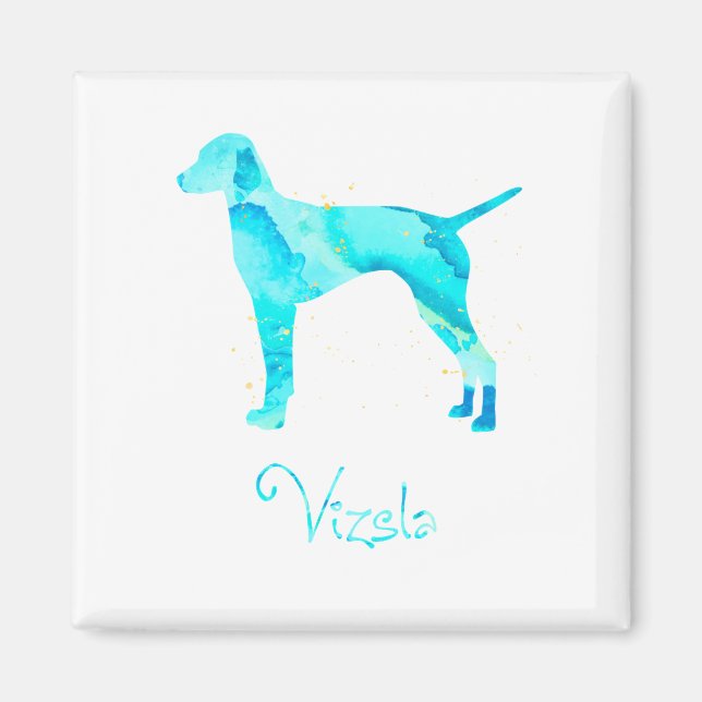 Imã Vizsla Watercolor Design (Frente)