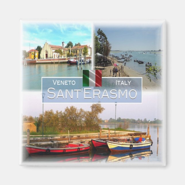 Imã VNT016 SANT'ERASMO, Mosaico, Veneto, Itália, Cordi (Frente)