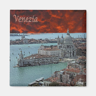 Imã VNT044 VENICE, Punta Dogana, Veneto, Itália, Fridg