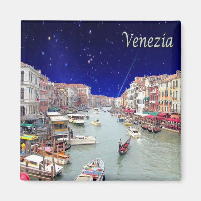 Imã VNT068 VENICE, Grande Canal, Veneto, Itália, Cordi (Frente)