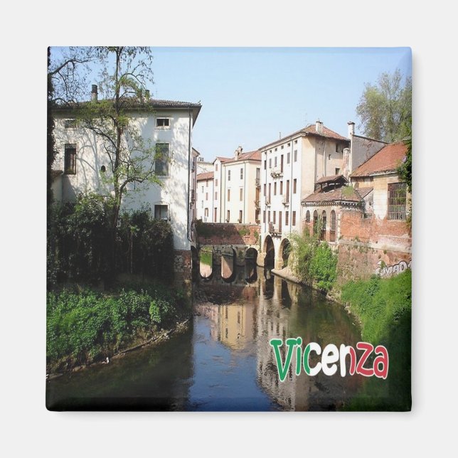 Imã VNT076 VICENZA, ponte de barco, Veneto, Itália, fr (Frente)