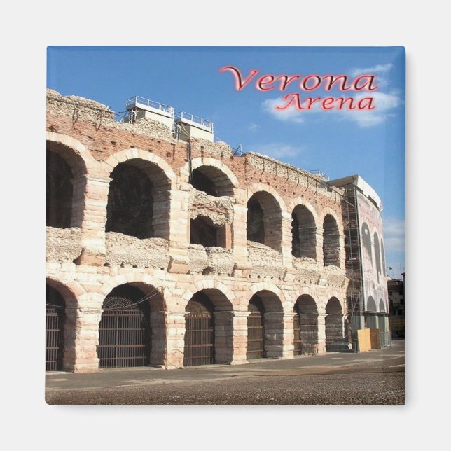 Imã VNT093 VERONA, ARENA, Veneto, Itália, geladeira (Frente)