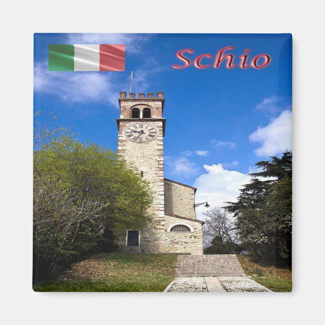 Imã VNT100 SCHIO, Castle, Veneto, itália, geladeira (Frente)