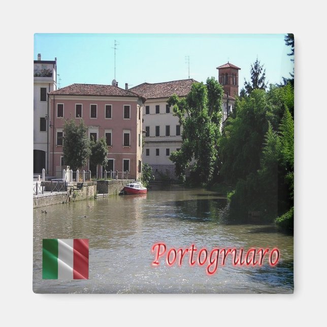Imã VNT106 PORTOGRUARO, Rio, Veneto, Itália, Cordilhei (Frente)