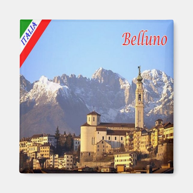 Imã VNT122 BELLUNO, Belluno Schiara, Itália, Fridge (Frente)