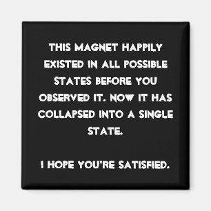 Imã Você desmoronou ele! Humor da física de quantum