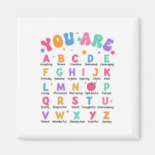 Imã Você É Letras Alfabeto Aprenda Abcs Inspiração Te