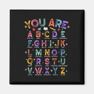 Imã Você É Letras Alfabeto Aprender Abcs Menino Menina