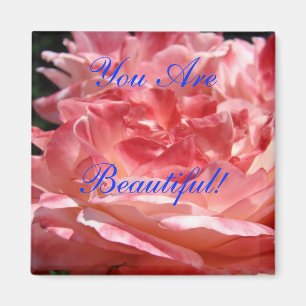 Imã Você é linda! ímã Rosa Floral ímã