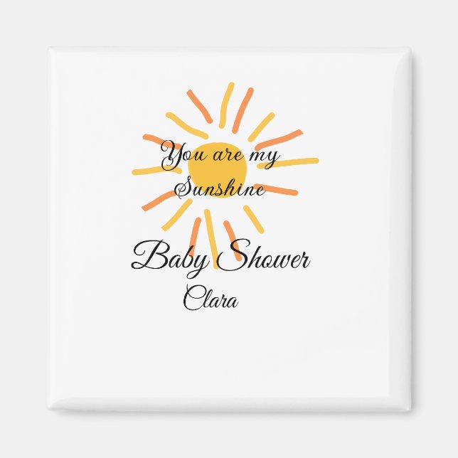 Imã você é meu raio solar amarelo alaranjado raios sol (Frente)