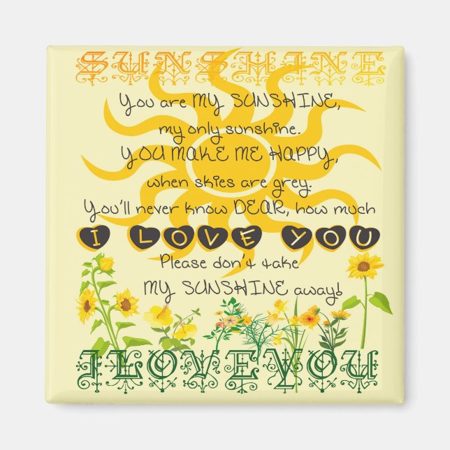 Imã Você é meu sol. (Frente)