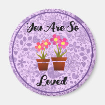 Você É Tão Amado Boho Magnet Roxo