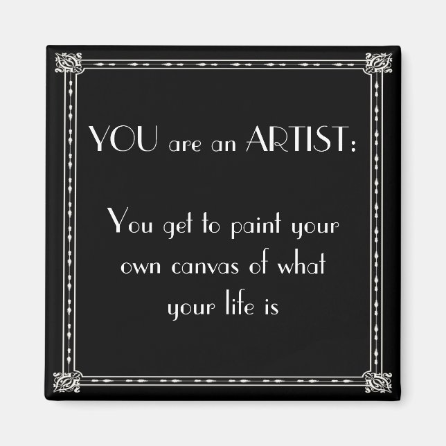 Imã você é um artista (Frente)