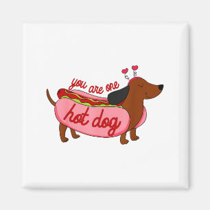 Imã Você é um Cachorrinho Quente Dachshund Fofo no Dia