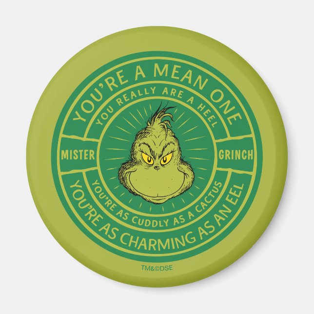 Imã Você é um Crachá do Senhor Grinch Mau (Frente)