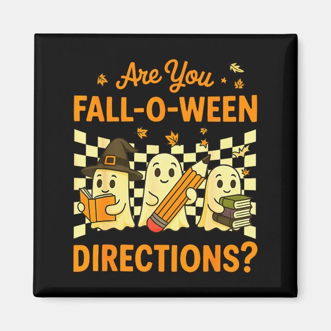 Imã Você Está Caindo O Ween Direções Halloween Profess (Frente)