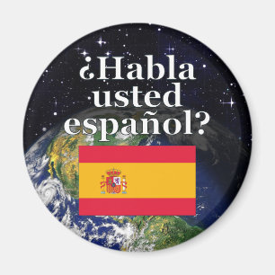 Imã Você fala espanhol? em espanhol. Sinalizador e Te