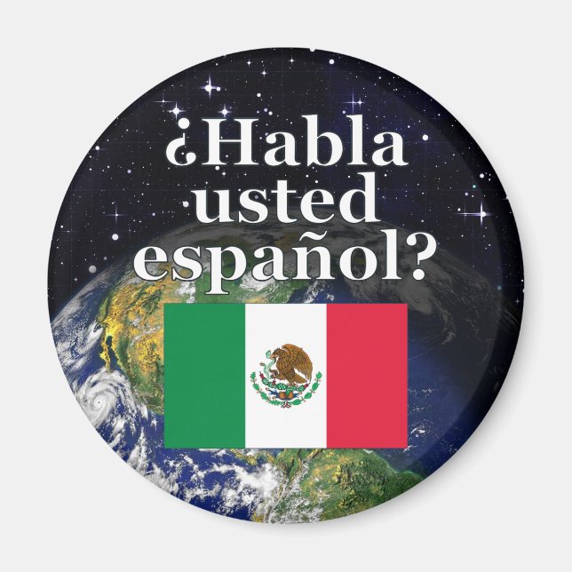 Imã Você fala espanhol? em espanhol. Sinalizador e Ter (Frente)