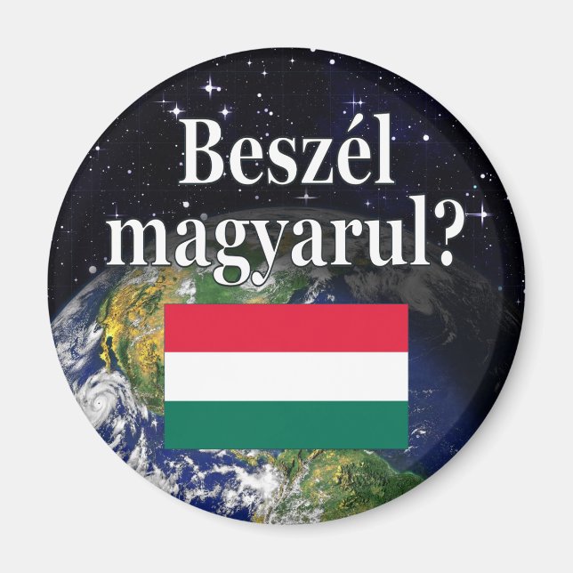 Imã Você fala húngaro? em húngaro. Sinalizador e Terra (Frente)