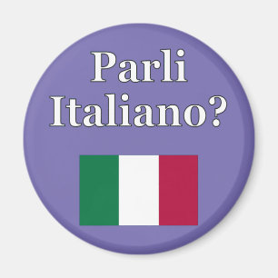 Imã Você fala o italiano? no italiano. Bandeira