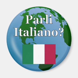 Imã Você fala o italiano? no italiano. Bandeira &
