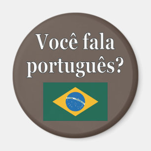 Imã Você fala o português? no português. Bandeira