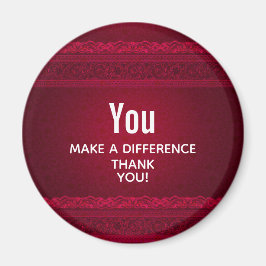 Imã Você faz a diferença entre o fundo vermelho legant