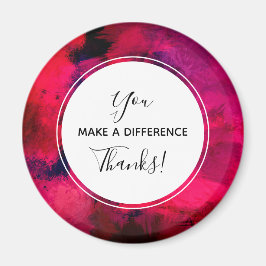 Imã Você faz a diferença vermelho escuro e Abstrato ro