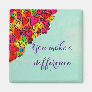 Imã Você faz corações de um doodle da diferença