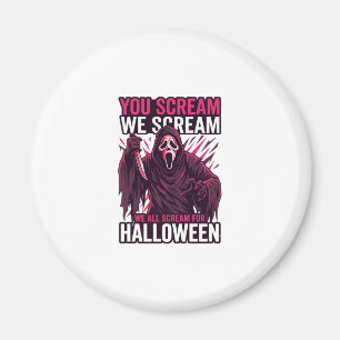Imã Você Grita Nós Fantasma de Halloween Faca Sangrent