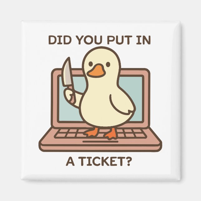 Imã Você Inseriu Um Bilhete? Pato (Frente)