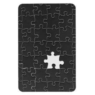 Ímã Você Me Completa Romântico Jigsaw Preto e Branco