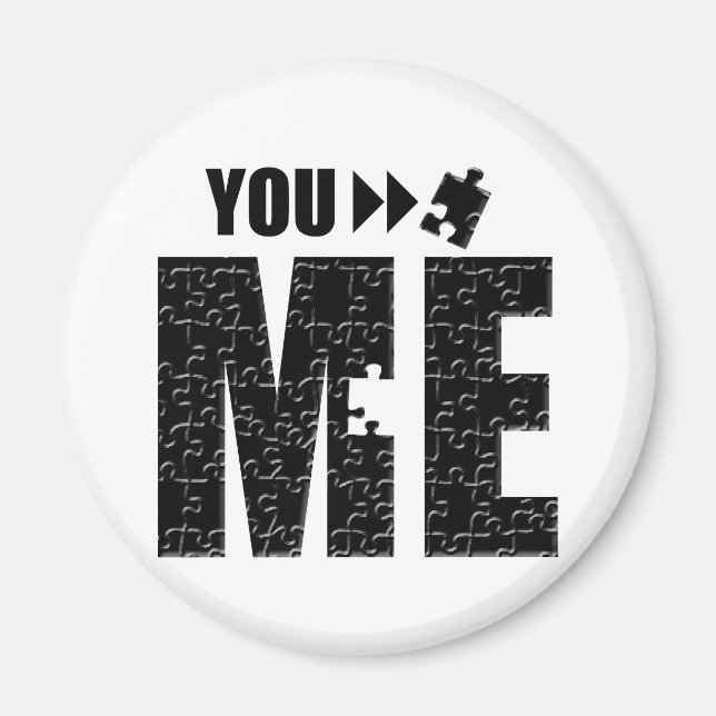 Imã Você Me Completa, Roupa Romântico e presentes. (Frente)