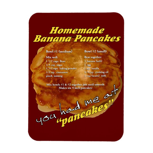 Ímã Você me pegou em "panquecas" - "Receber ímã" (Vertical)