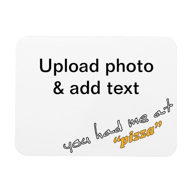 Ímã Você me pegou na "pizza" - Imã de geladeira DIY (Horizontal)