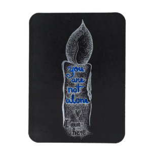 Ímã Você não está sozinho com compaixão, citação de bo