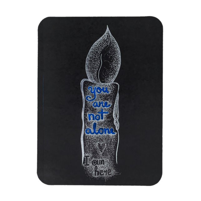 Ímã Você não está sozinho com compaixão, citação de bo (Vertical)