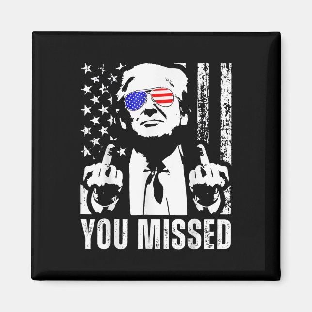 Imã Você Perdeu Trump 2024 US Flag Funny (fron) (Frente)