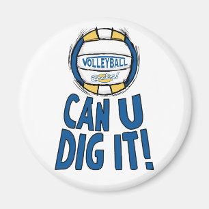 Imã Você Pode Fazer Isso De Azul De Voleibol Dourado