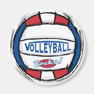 Imã Você Pode Ti-Lo Vermelho Azul De Voleibol