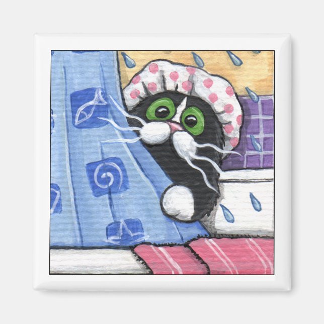 Imã Você poderia passar o sabonete? - Magnet Gato (Frente)