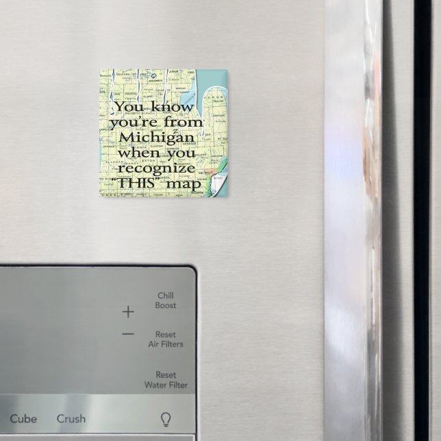 Imã Você sabe que é de Michigan quando você reconhece (In Situ (Fridge))