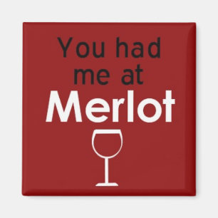 Imã Você teve-me no ímã do quadrado do Merlot