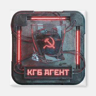 Imã Vodka Shot Agente Vermelho Cyberpunk
