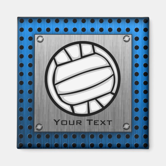 Imã Vôlei de metal escovado (Frente)