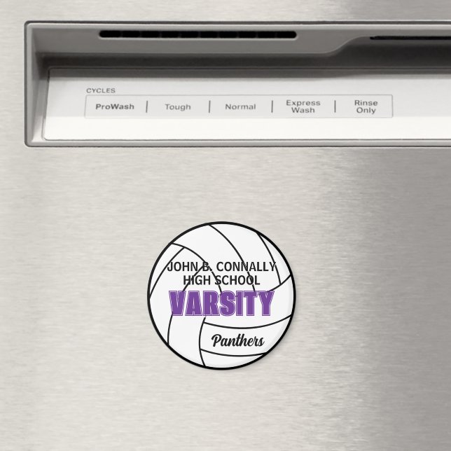 Imã Vôlei de Time Universitário Roxo Personalizado par (In Situ (Dishwasher))