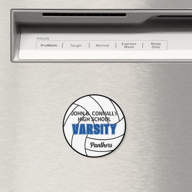 Imã Vôlei de Varsity Azul Personalizado Equipe de Esco (In Situ (Dishwasher))